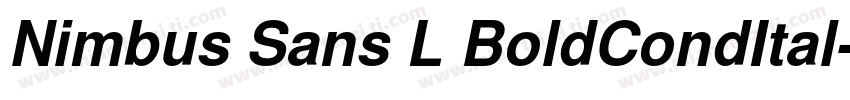 Nimbus Sans L BoldCondItal字体转换